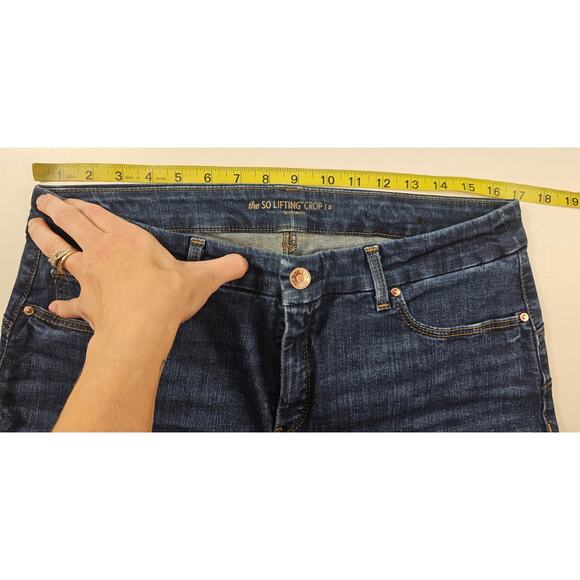 Chicos sz 2 (12) so slimming crop Jeans career casual comfort stretch EUC L - Picture 8 of 8